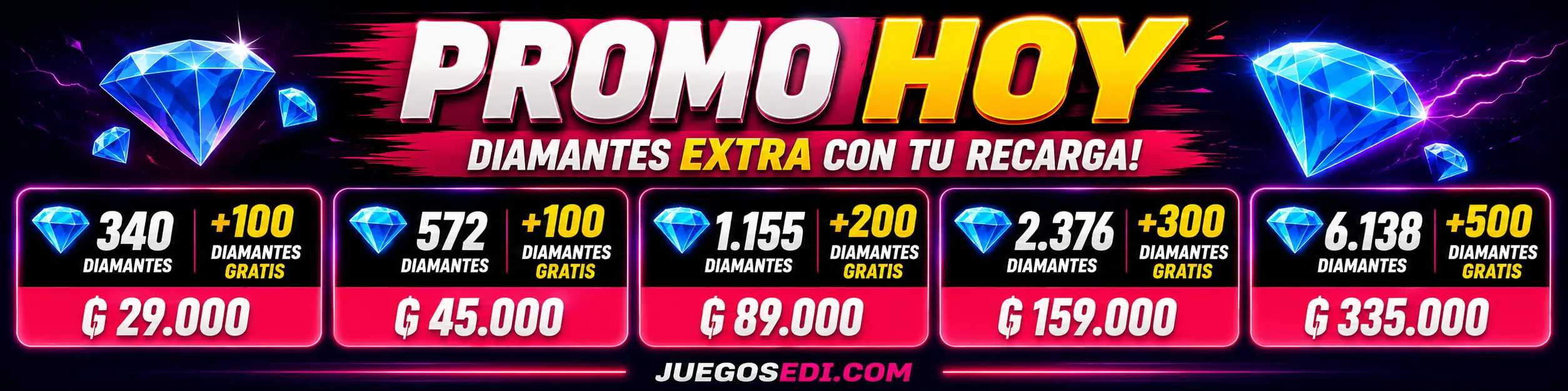 Extra en diamantes hoy!